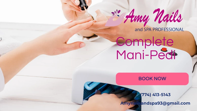 Professional nail salon in Plymouth MA offering manicure, pedicure, and nail design services